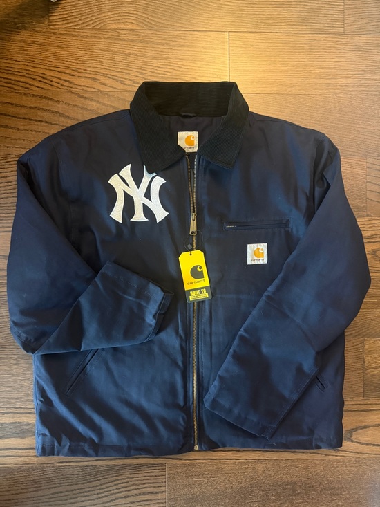 Carhartt Other - Reworked Carhartt Navy Work Jacket with White NY Patch